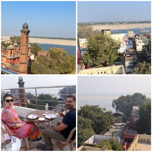 Divine view of Varanasi Ghats from Holy City Inn terrace